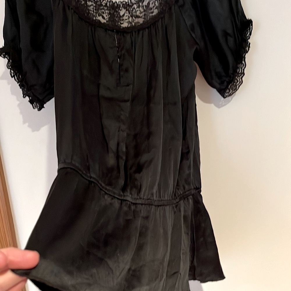 Silk and lace top